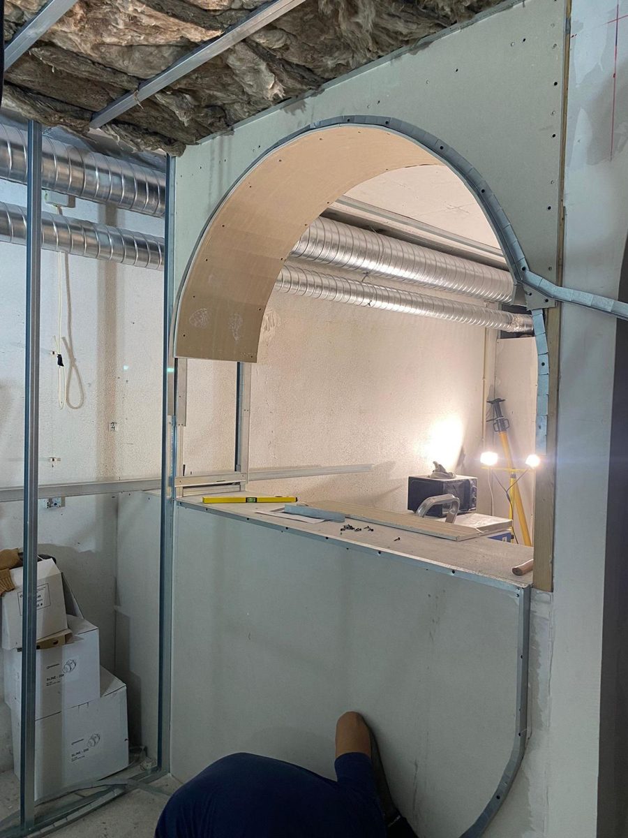 Estrutura metálica dos arcos em pladur